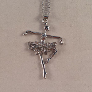 Accessories - Silver Crystal Ballerina Ballet Dancer Necklace Accessories - Silver Crystal Ballerina Ballet Dancer Necklace